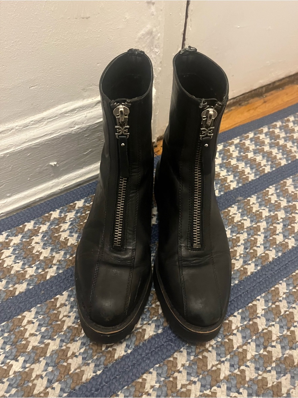 Sam Edelman Jacquie Leather Front Zip Boots